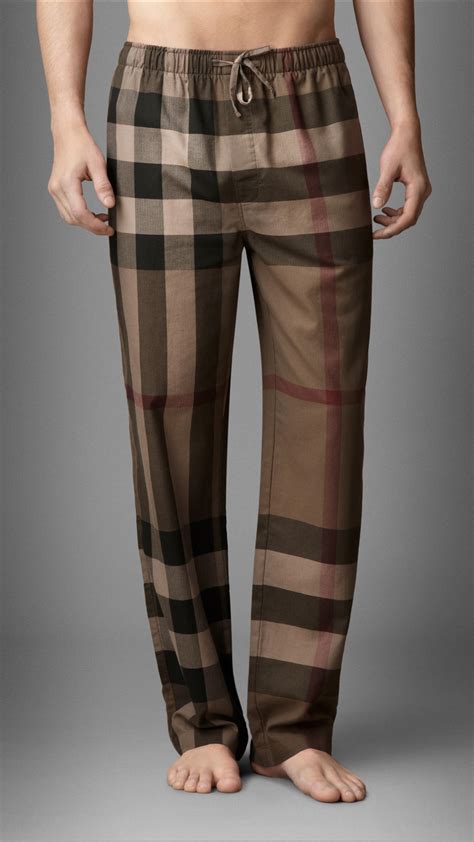 burberry mens pajama set|Burberry plaid pants men.